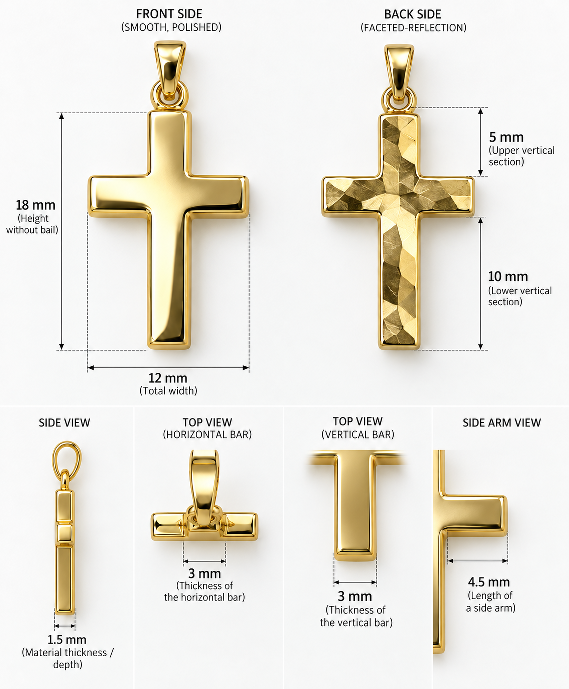 Lumina Cross Reflection Necklace